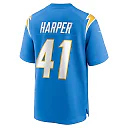 Zennovawear Thomas Harper 41 Los Angeles Chargers Team Game Men Jersey - Powder Blue