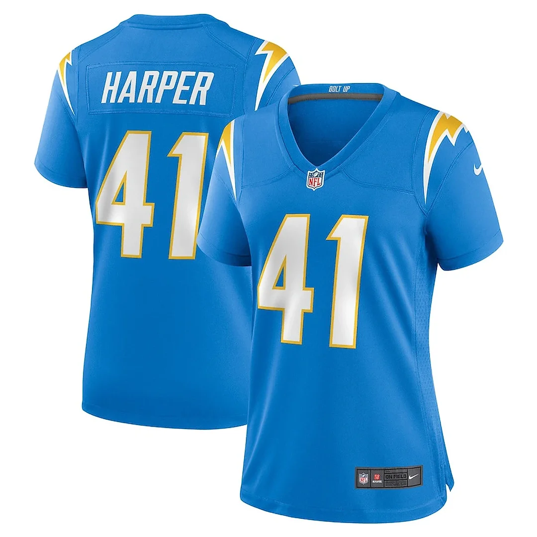 Zennovawear Thomas Harper 41 Los Angeles Chargers Women's Game Jersey - Powder Blue