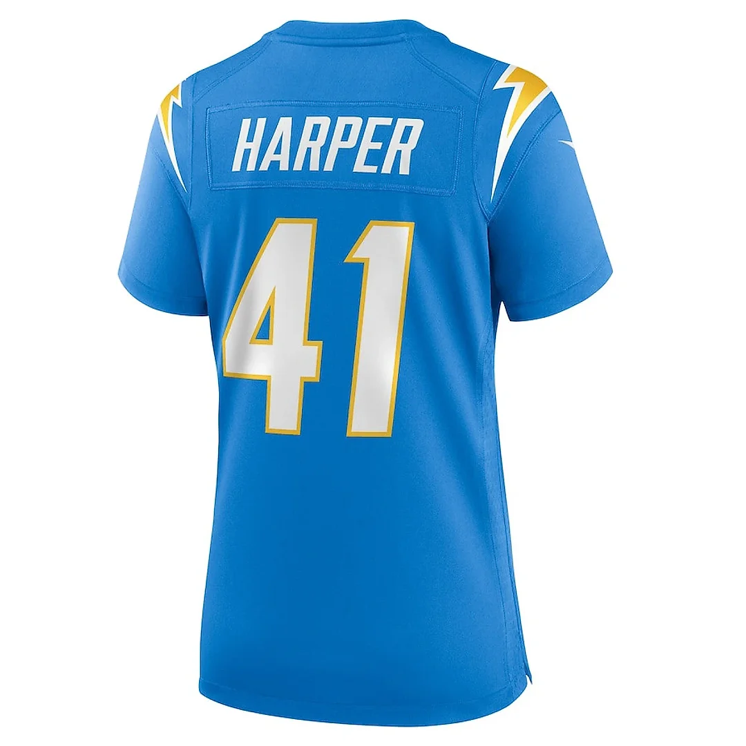 Zennovawear Thomas Harper 41 Los Angeles Chargers Women's Game Jersey - Powder Blue