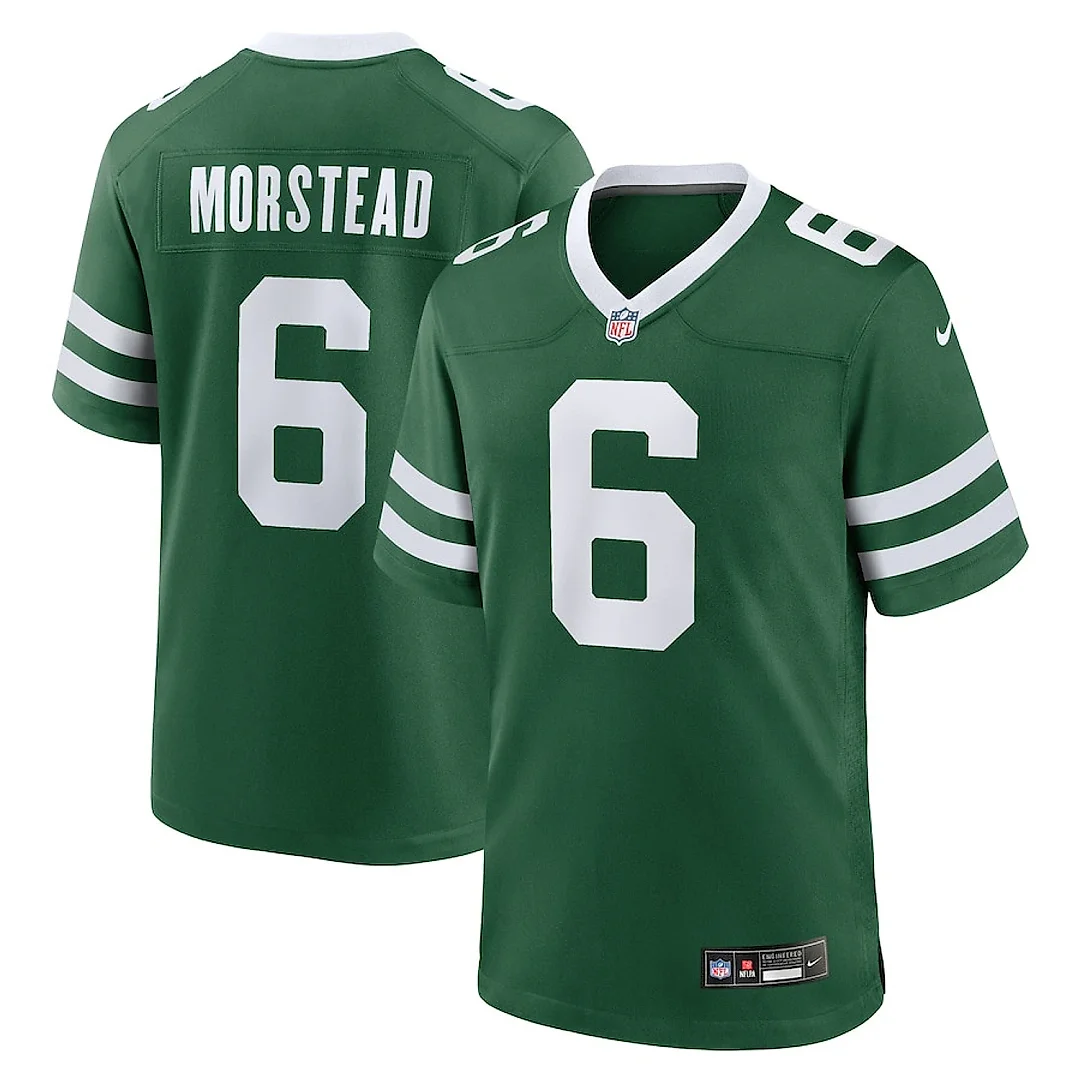 Zennovawear Thomas Morstead 6 New York Jets Team Game Men Jersey - Legacy Green