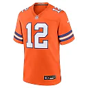 Zennovawear Tim Patrick 12 Denver Broncos Mile High Collection 1977 Throwback Player Game Men Jersey - Orange