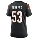 Zennovawear TJ Pesefea 53 Cincinnati Bengals Women's Team Game Jersey - Black