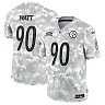 Zennovawear T.J. Watt 90 Pittsburgh Steelers 2024 Salute to Service Limited Men Jersey - Arctic Camo
