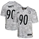 Zennovawear T.J. Watt 90 Pittsburgh Steelers 2024 Salute to Service Game YOUTH Jersey - Arctic Camo