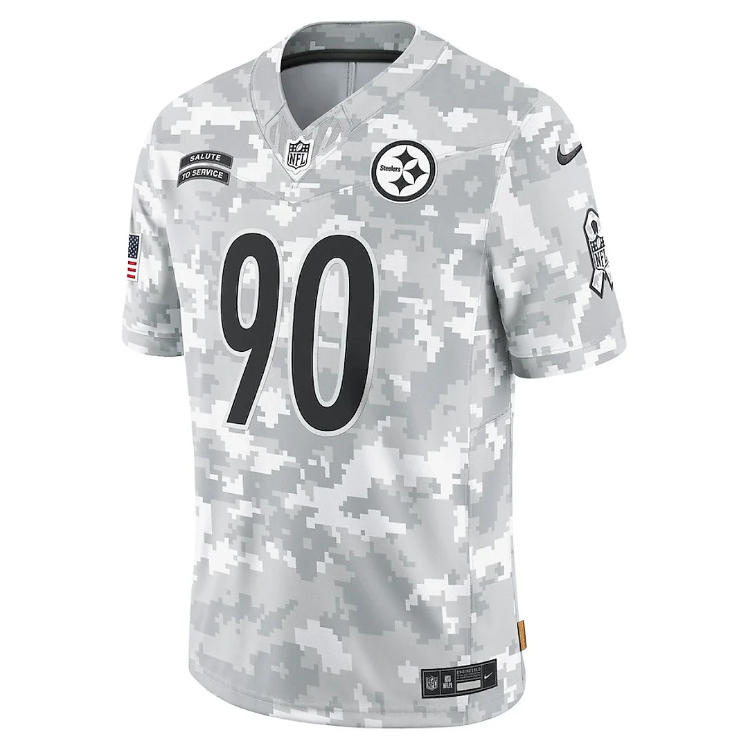 Zennovawear T.J. Watt 90 Pittsburgh Steelers 2024 Salute to Service Limited Men Jersey - Arctic Camo