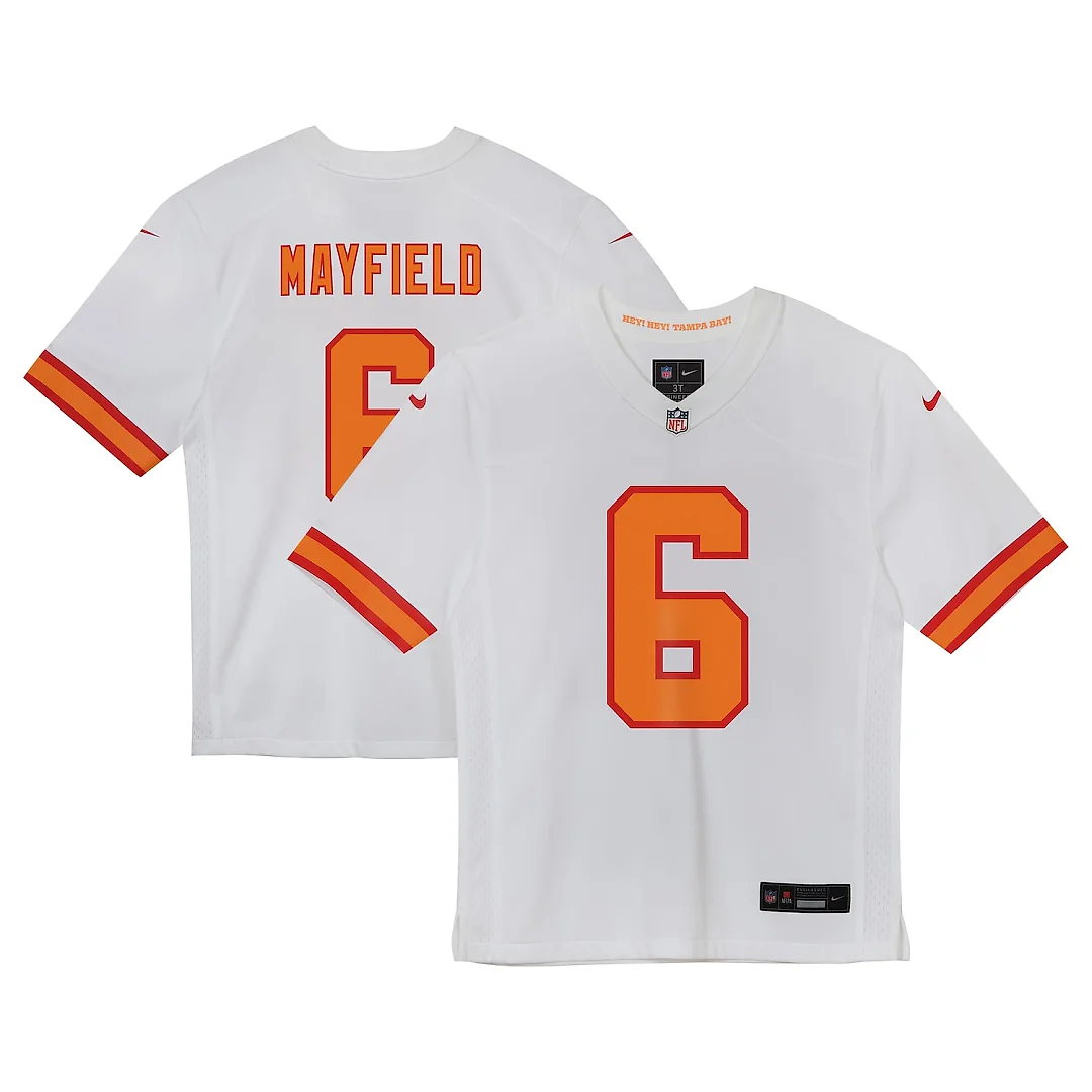 Zennovawear Baker Mayfield '76 Tampa Bay Buccaneers Toddler Game Jersey - White