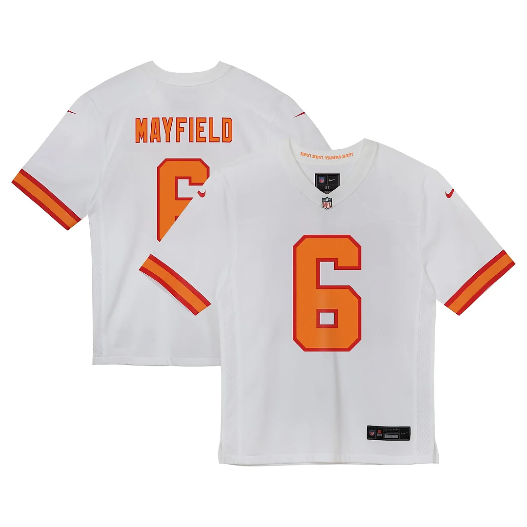 Zennovawear Baker Mayfield '76 Tampa Bay Buccaneers Toddler Game Jersey - White