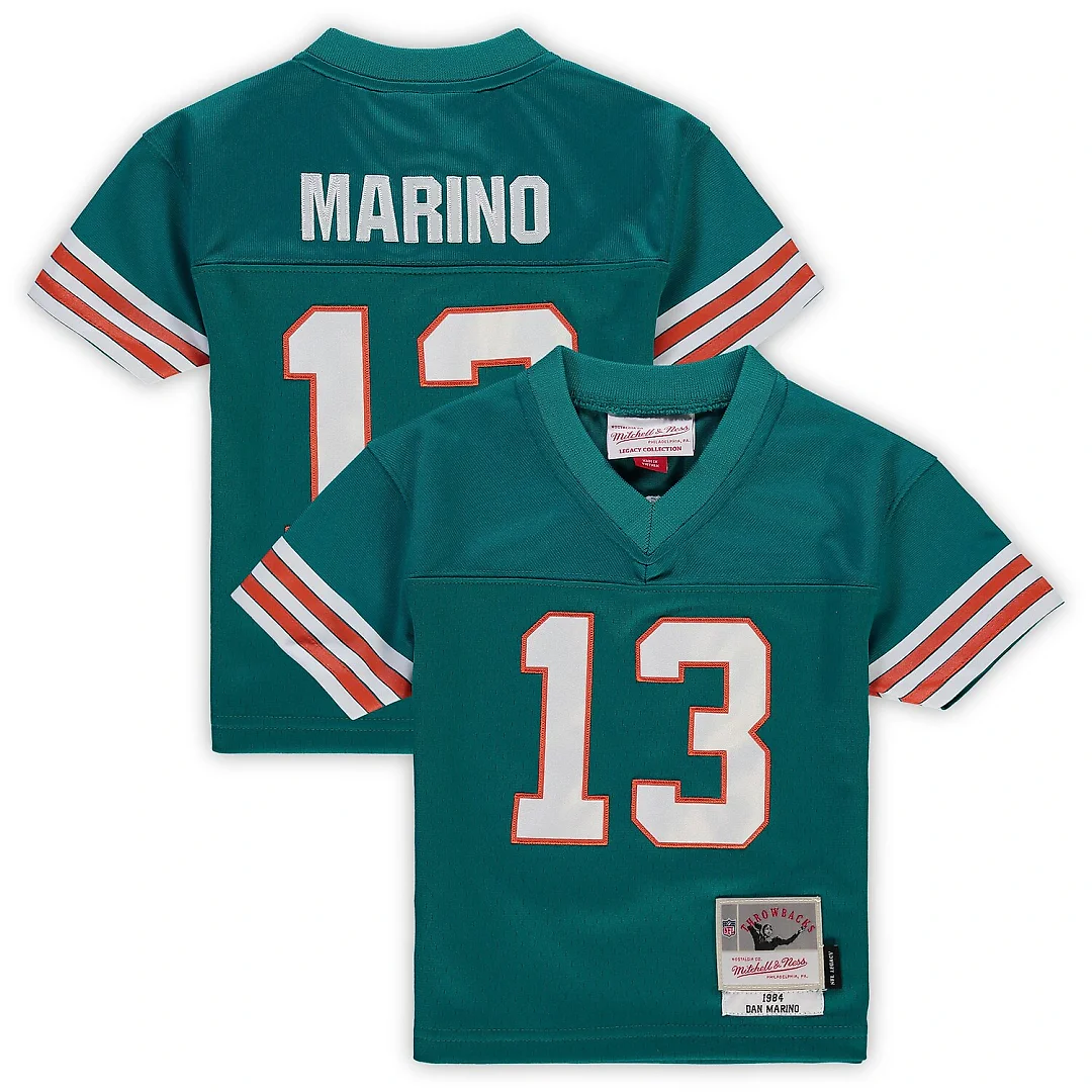 Zennovawear Dan Marino Miami Dolphins Toddler 1984 Retired Legacy Jersey - Aqua