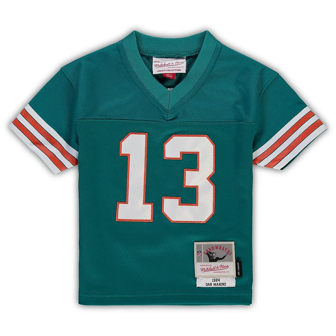 Zennovawear Dan Marino Miami Dolphins Toddler 1984 Retired Legacy Jersey - Aqua
