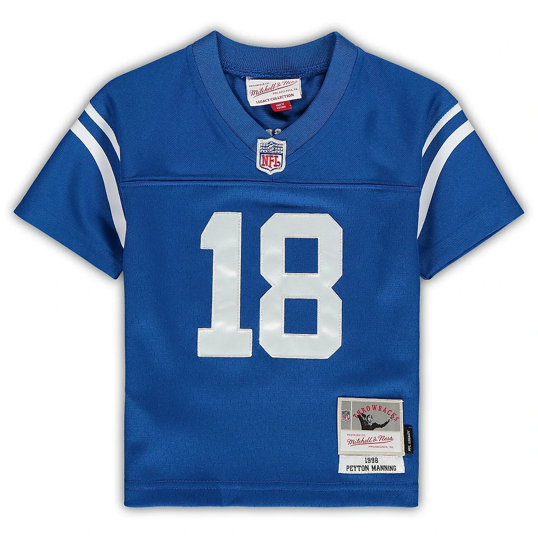Zennovawear Peyton Manning Indianapolis Colts Toddler 1998 Retired Legacy Jersey - Royal