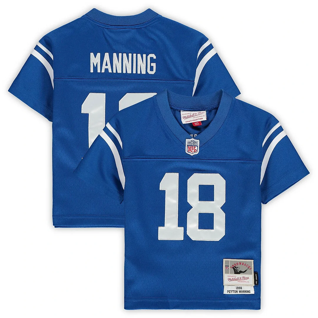 Zennovawear Peyton Manning Indianapolis Colts Toddler 1998 Retired Legacy Jersey - Royal
