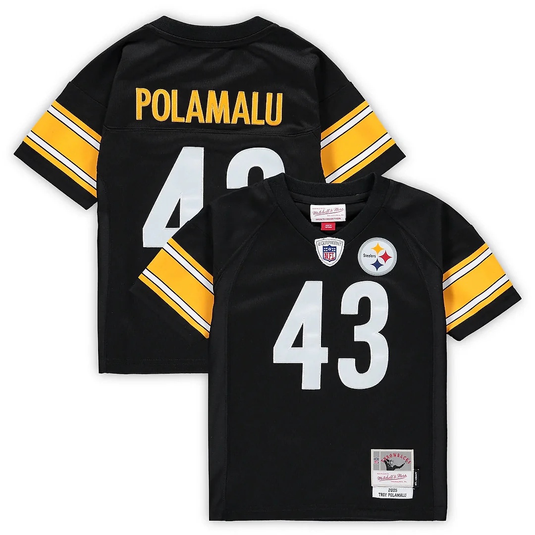 Zennovawear Troy Polamalu Pittsburgh Steelers Toddler 2005 Retired Legacy Jersey - Black