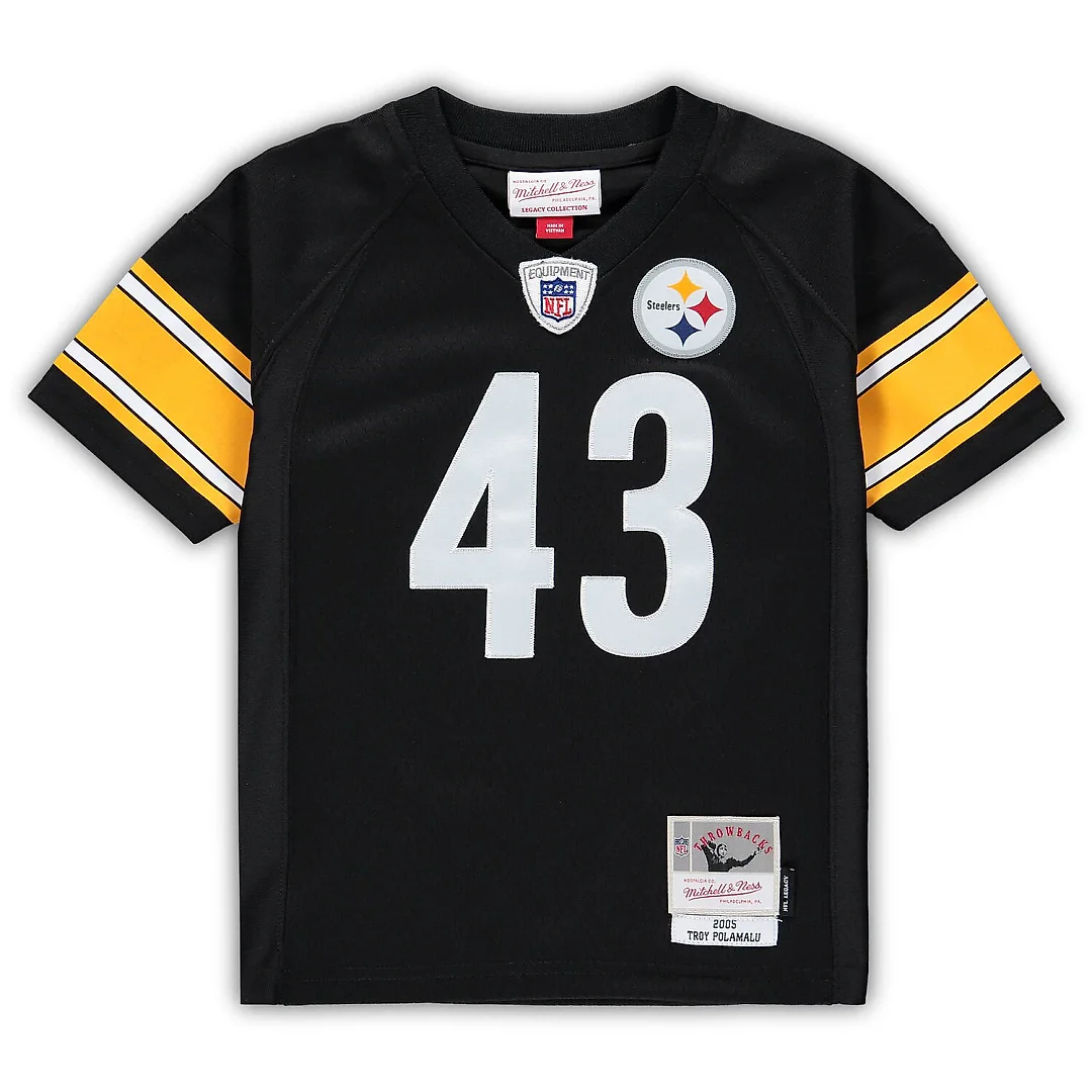 Zennovawear Troy Polamalu Pittsburgh Steelers Toddler 2005 Retired Legacy Jersey - Black
