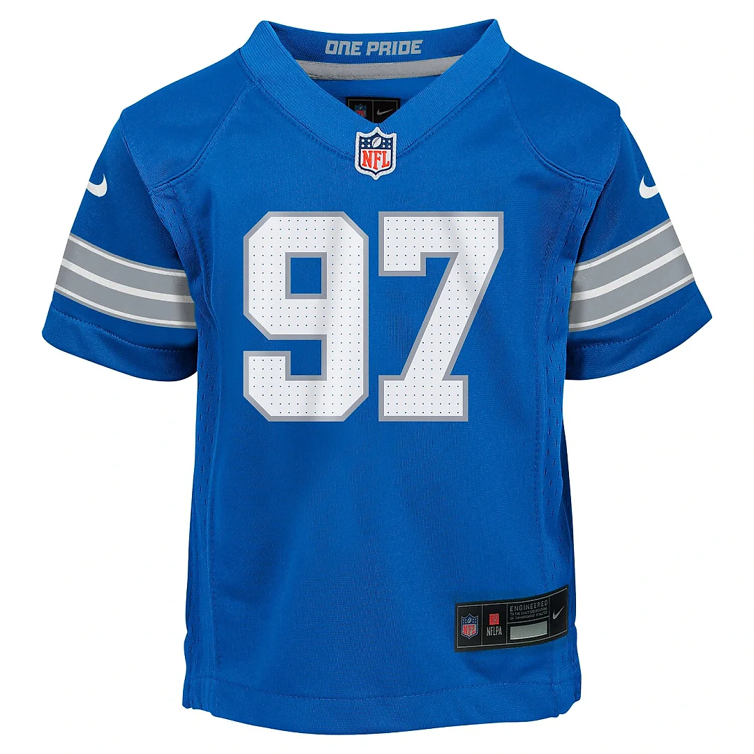 Zennovawear Aidan Hutchinson Detroit Lions Toddler Game Jersey - Blue