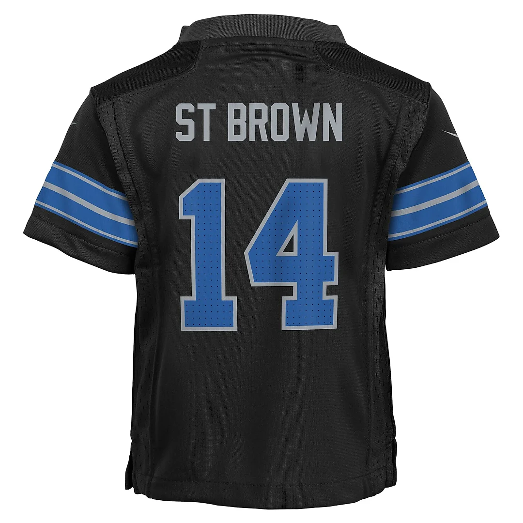 Zennovawear Amon-Ra St. Brown Detroit Lions Toddler Alternate Game Jersey - Black