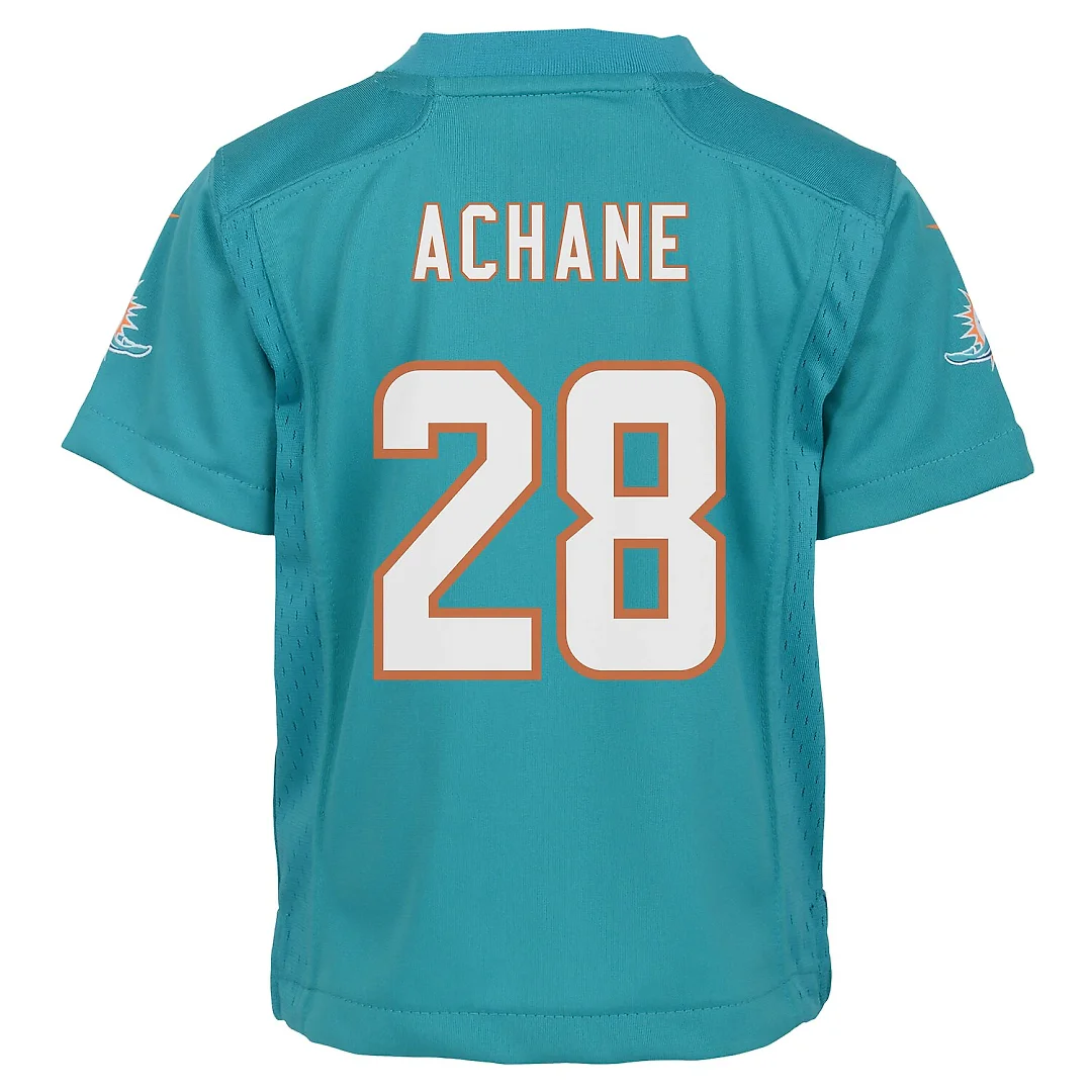 Zennovawear De’Von Achane Miami Dolphins Toddler Game Jersey - Aqua