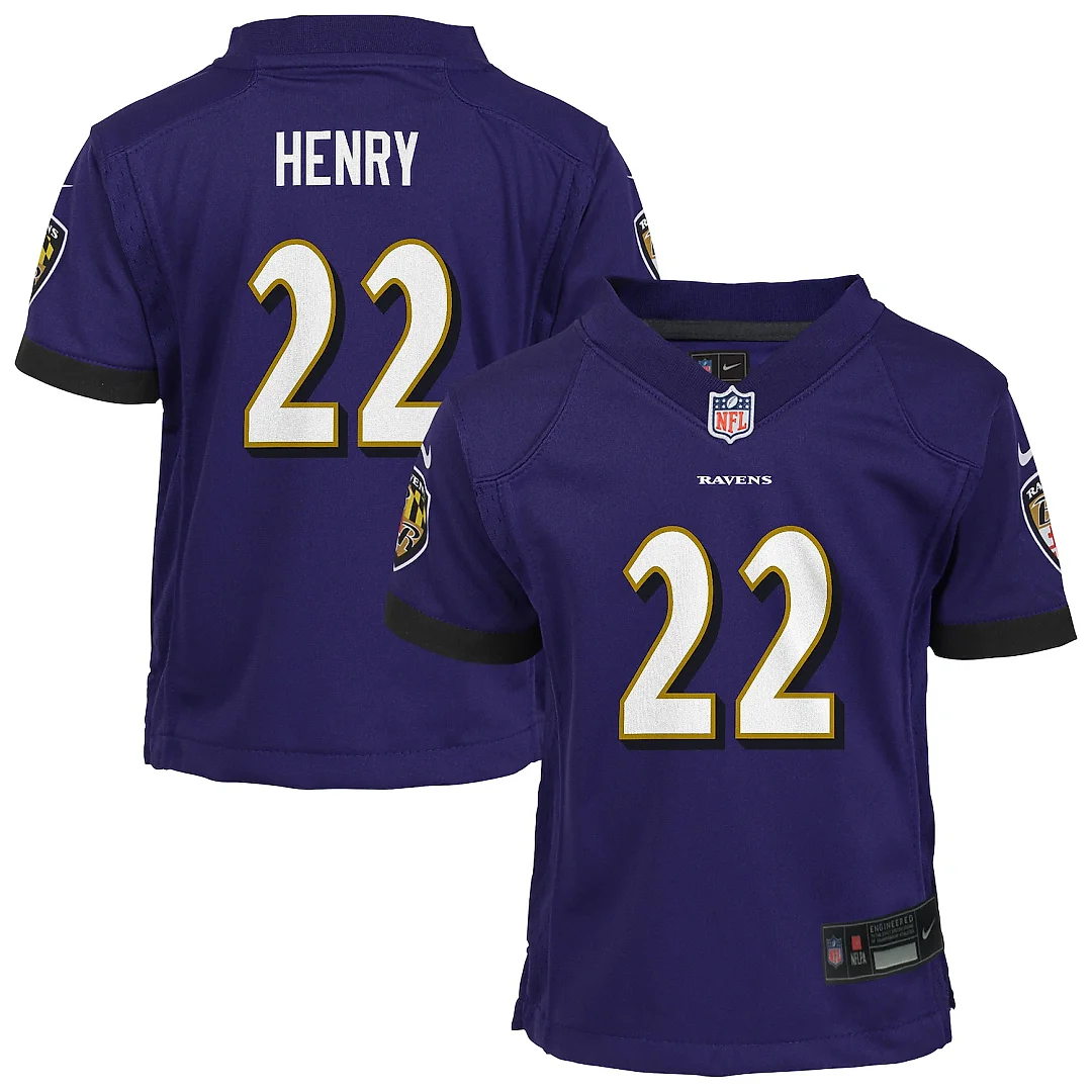 Zennovawear Derrick Henry Baltimore Ravens Toddler Game Jersey - Purple