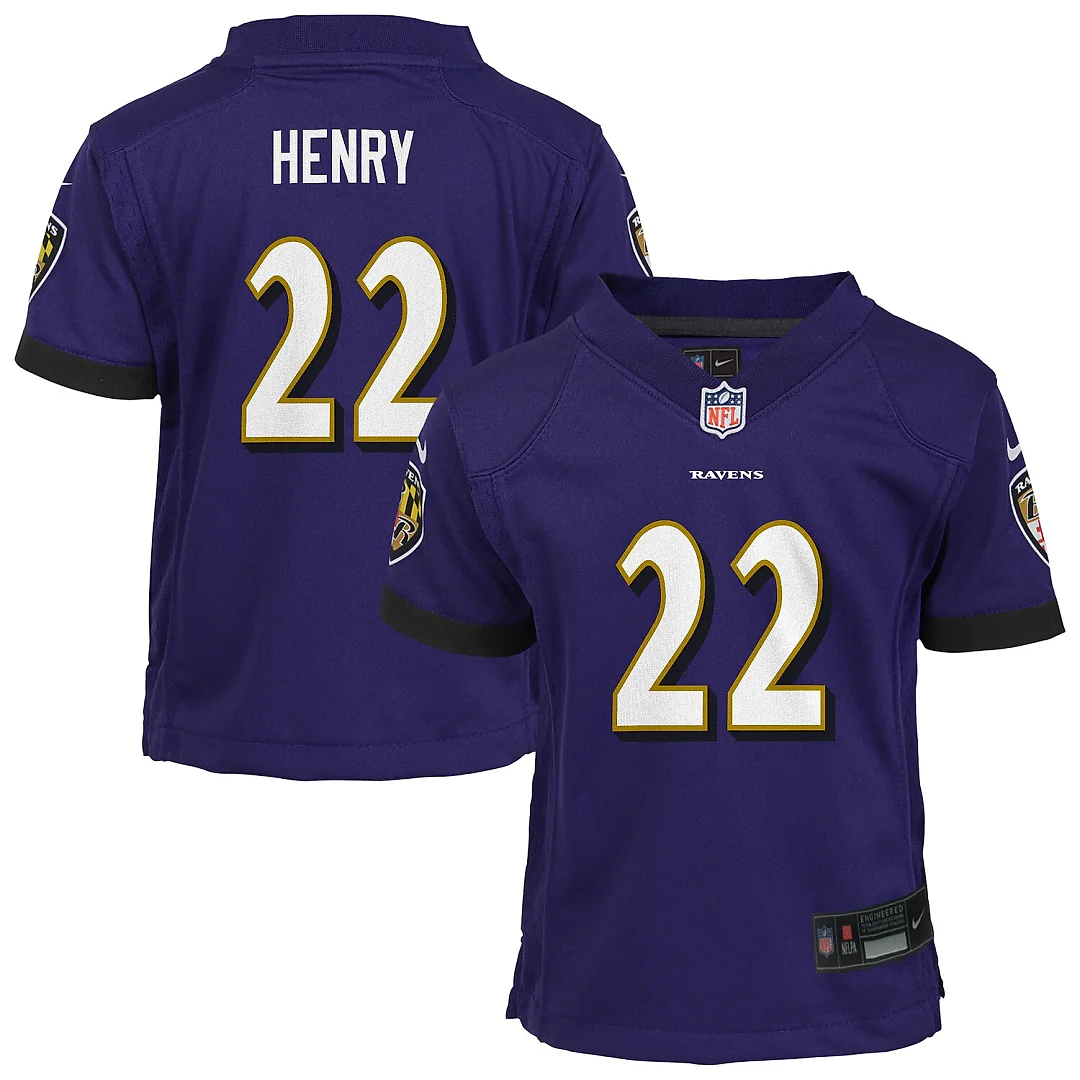 Zennovawear Derrick Henry Baltimore Ravens Toddler Game Jersey - Purple