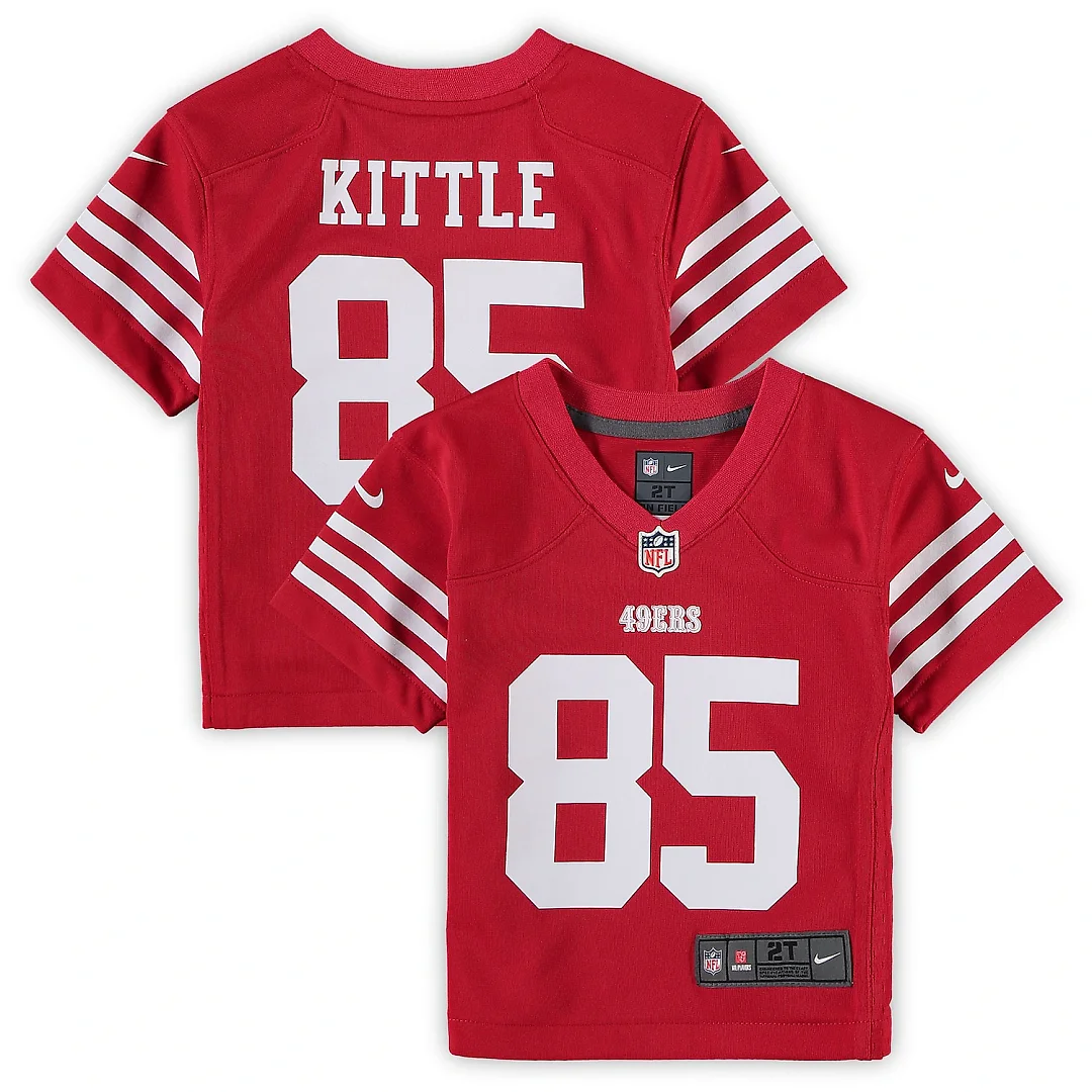 Zennovawear George Kittle San Francisco 49ers Toddler Game Jersey - Scarlet