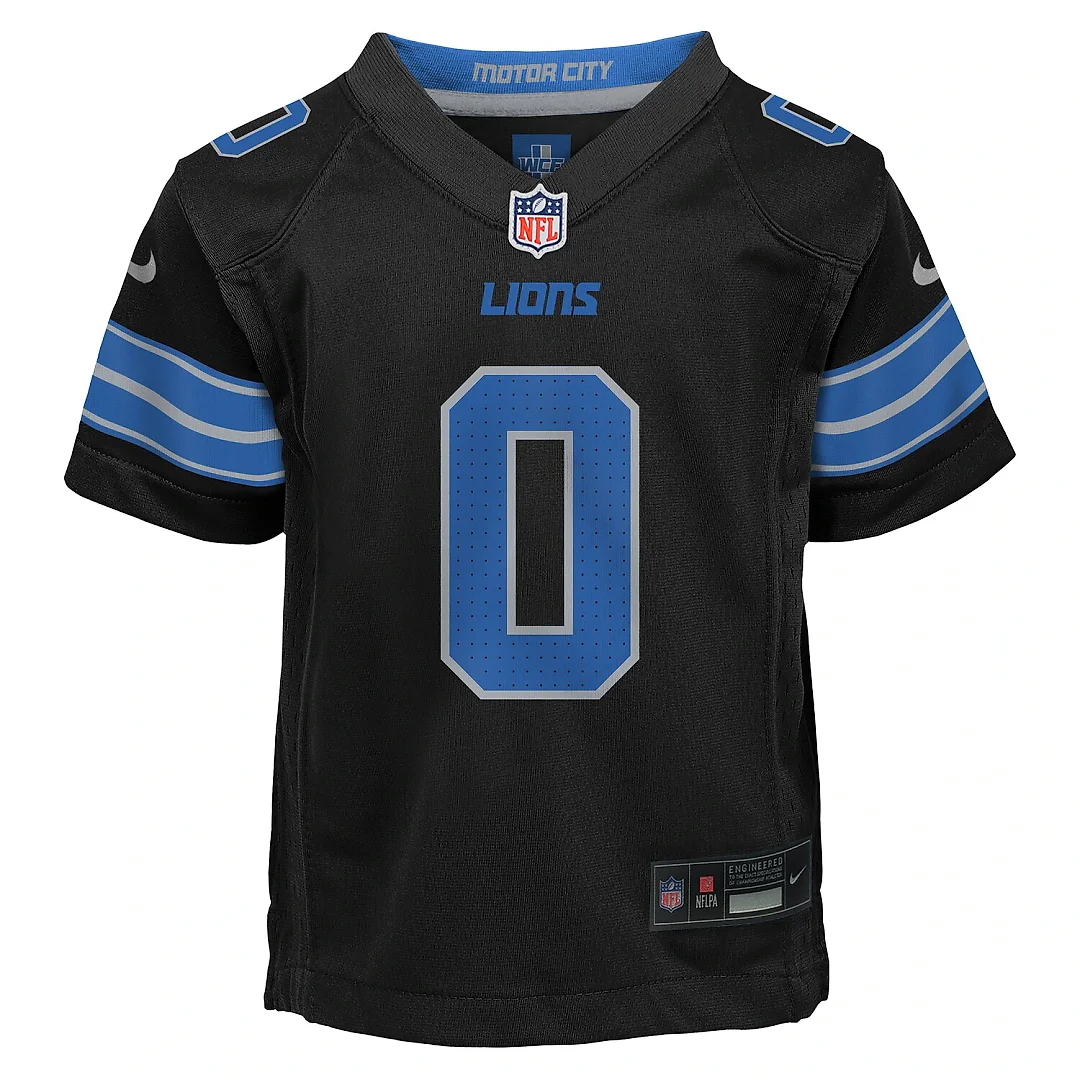 Zennovawear Jahmyr Gibbs Detroit Lions Toddler Alternate Game Jersey - Black