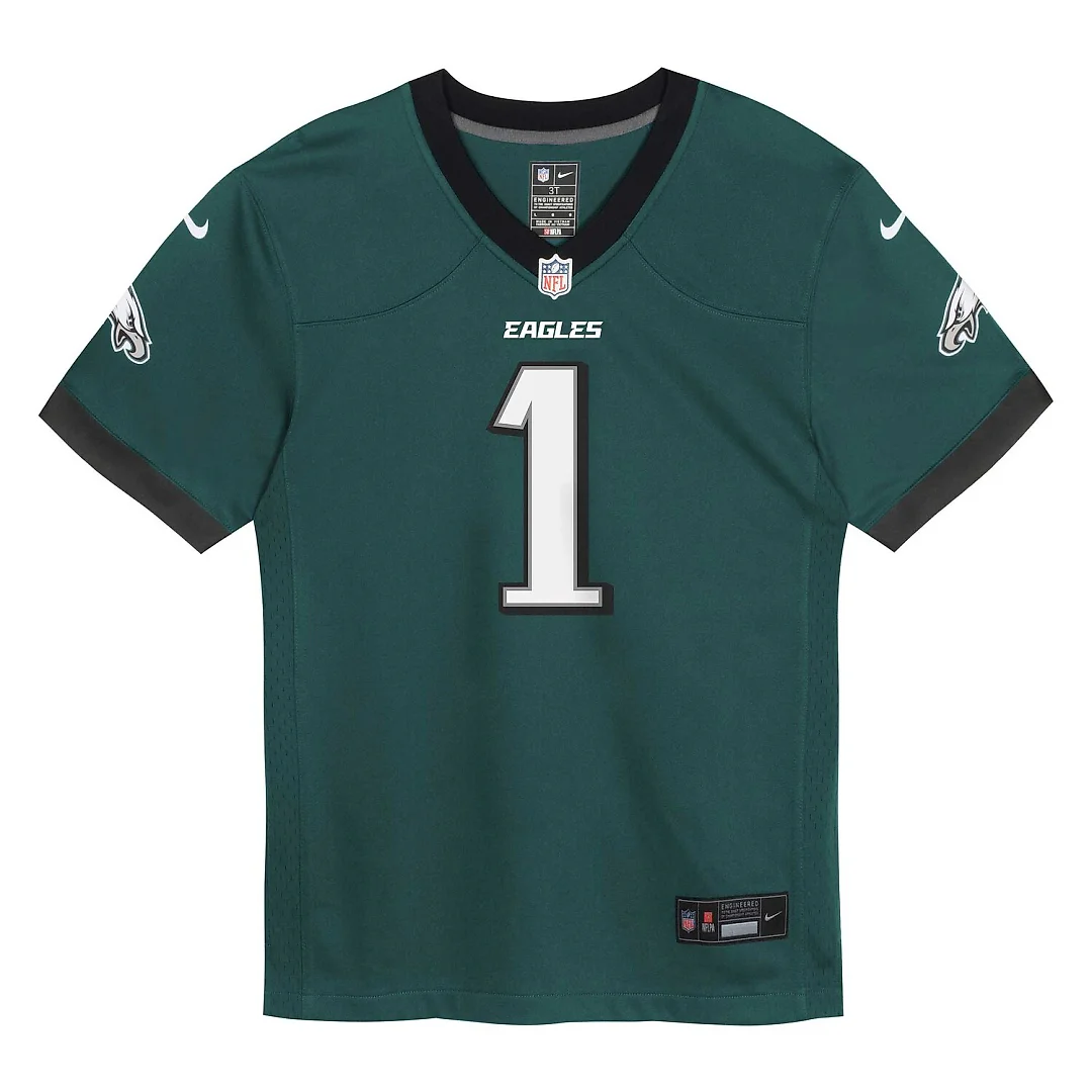 Zennovawear Jalen Hurts Philadelphia Eagles Toddler Game Jersey - Midnight Green
