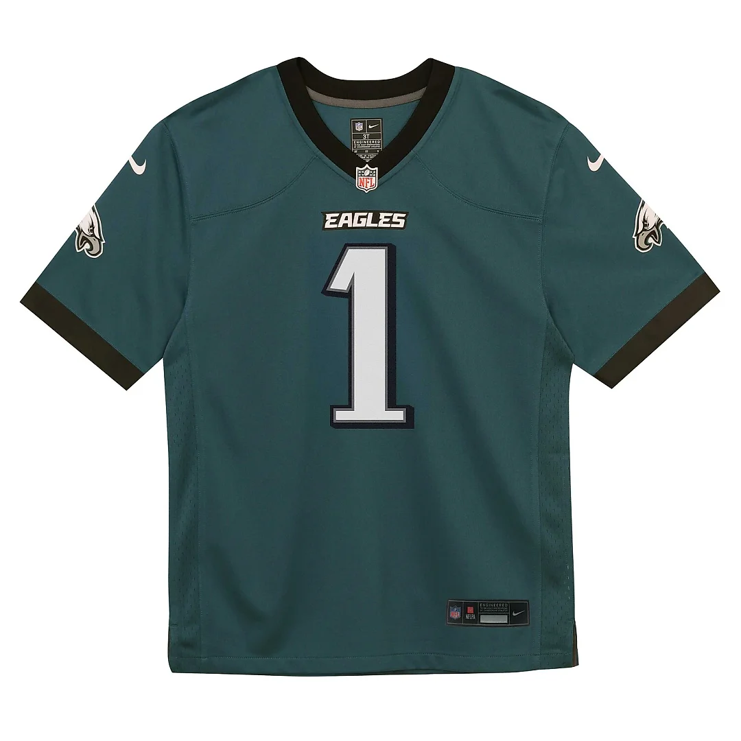 Zennovawear Jalen Hurts Philadelphia Eagles Toddler Team Game Jersey - Midnight Green