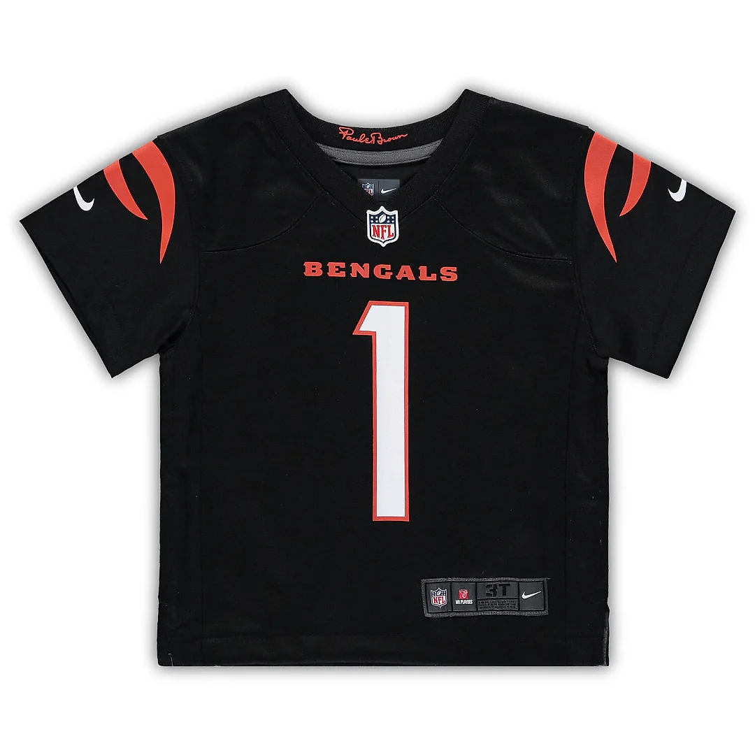 Zennovawear Ja'Marr Chase Cincinnati Bengals Toddler Game Jersey - Black
