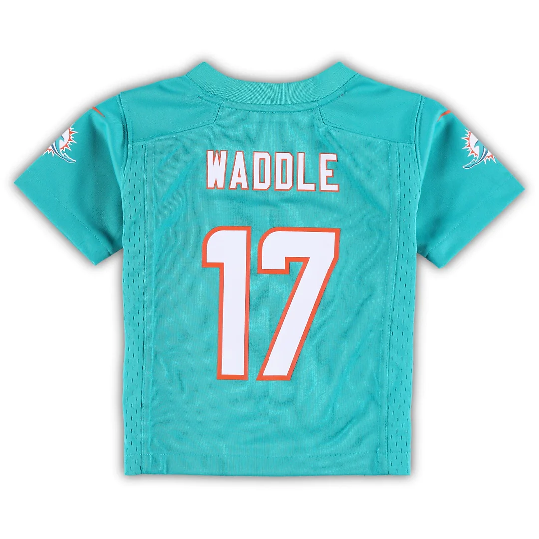 Zennovawear Jaylen Waddle Miami Dolphins Toddler Game Jersey - Aqua