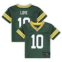 Zennovawear Jordan Love Green Bay Packers Toddler Game Jersey - Green