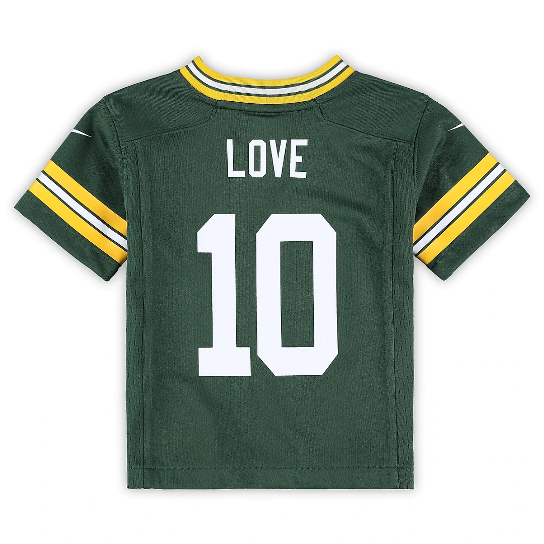 Zennovawear Jordan Love Green Bay Packers Toddler Game Jersey - Green