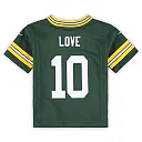 Zennovawear Jordan Love Green Bay Packers Toddler Game Jersey - Green