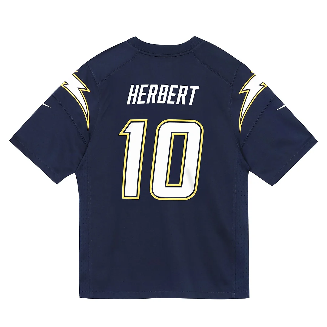 Zennovawear Justin Herbert Los Angeles Chargers Toddler Alternate Super Chargers Game Jersey - Navy