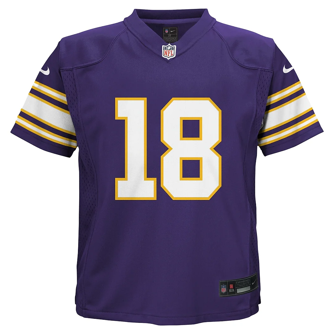 Zennovawear Justin Jefferson Minnesota Vikings Toddler Alternate Game Jersey - Purple