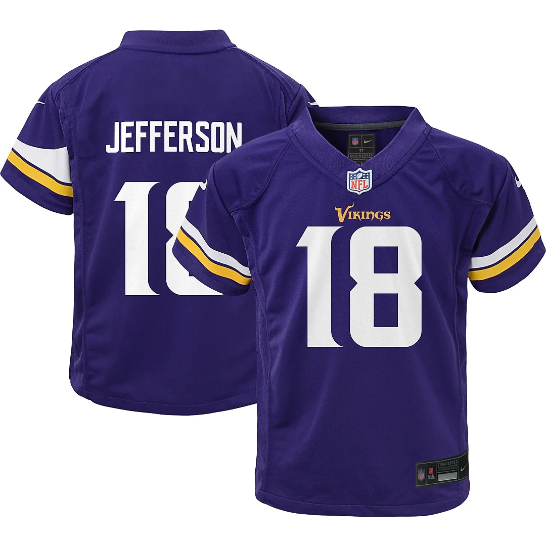 Zennovawear Justin Jefferson Minnesota Vikings Toddler Game Jersey - Purple