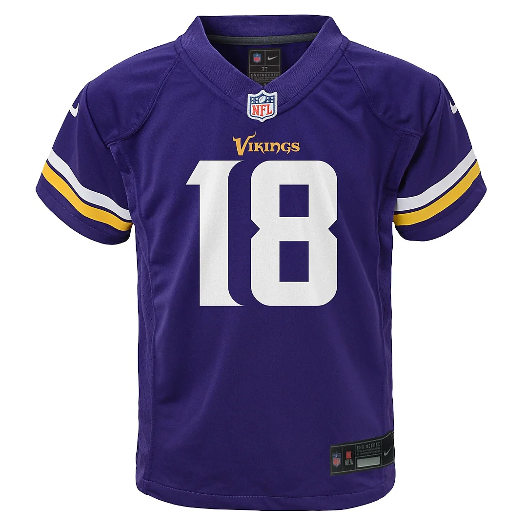 Zennovawear Justin Jefferson Minnesota Vikings Toddler Game Jersey - Purple
