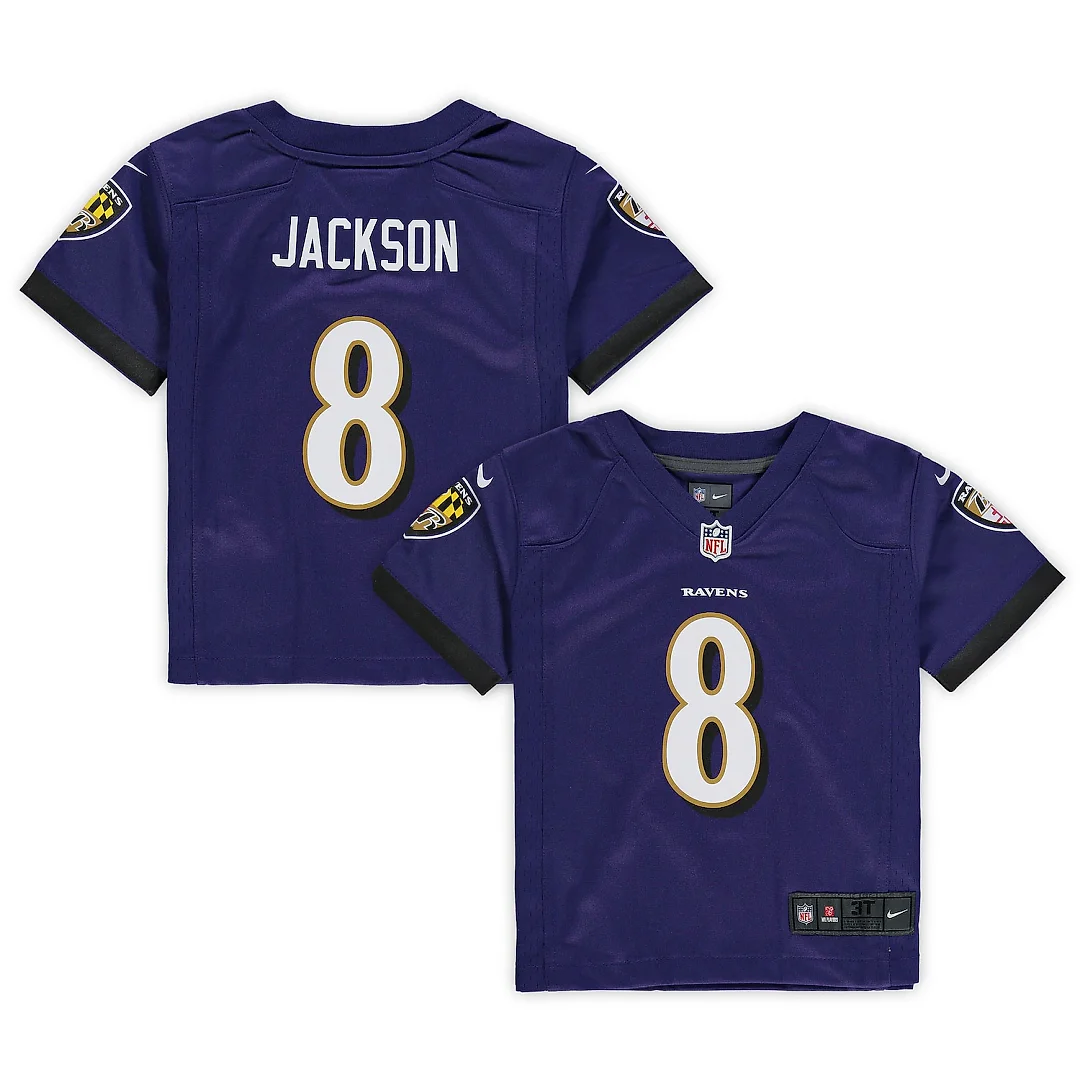 Zennovawear Lamar Jackson Baltimore Ravens Toddler Game Jersey - Purple