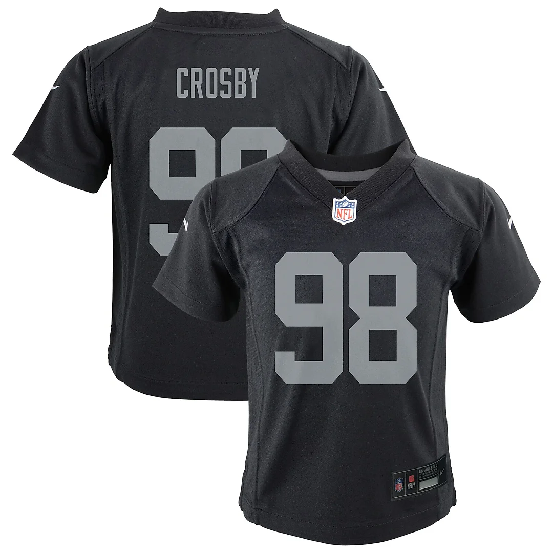 Zennovawear Maxx Crosby Las Vegas Raiders Toddler Game Jersey - Black