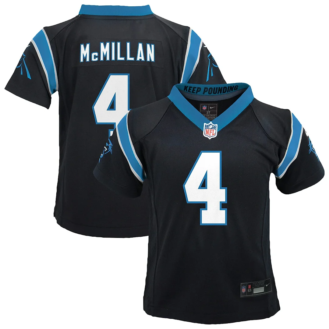 Zennovawear Tetairoa McMillan Carolina Panthers Toddler Game Jersey - Black