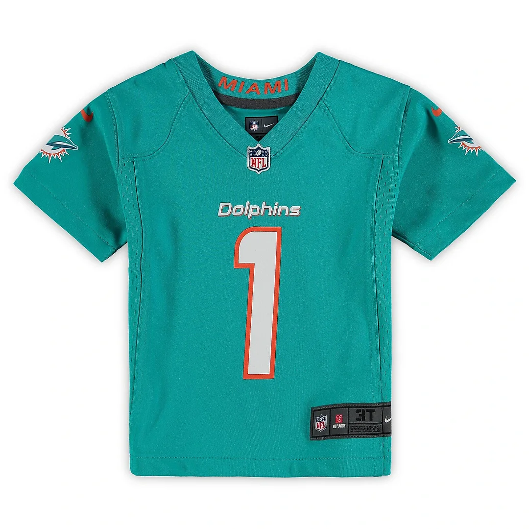 Zennovawear Tua Tagovailoa Miami Dolphins Toddler Game Jersey - Aqua