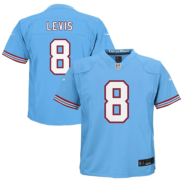 Zennovawear Will Levis Tennessee Titans Toddler Alternate Oilers Throwback Game Jersey - Light Blue