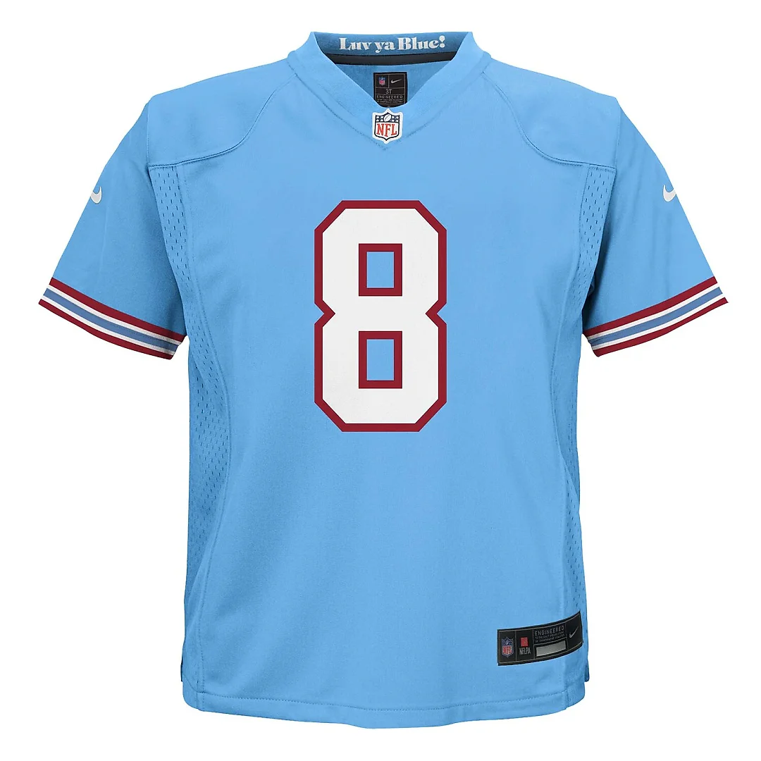 Zennovawear Will Levis Tennessee Titans Toddler Alternate Oilers Throwback Game Jersey - Light Blue