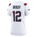 Zennovawear Tom Brady 12 New England Patriots Women Retired Game Jersey - White