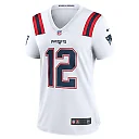 Zennovawear Tom Brady 12 New England Patriots Women Retired Game Jersey - White