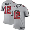 Zennovawear Tom Brady 12 Tampa Bay Buccaneers Men Inverted Legend Jersey - Gray