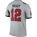 Zennovawear Tom Brady 12 Tampa Bay Buccaneers Men Inverted Legend Jersey - Gray