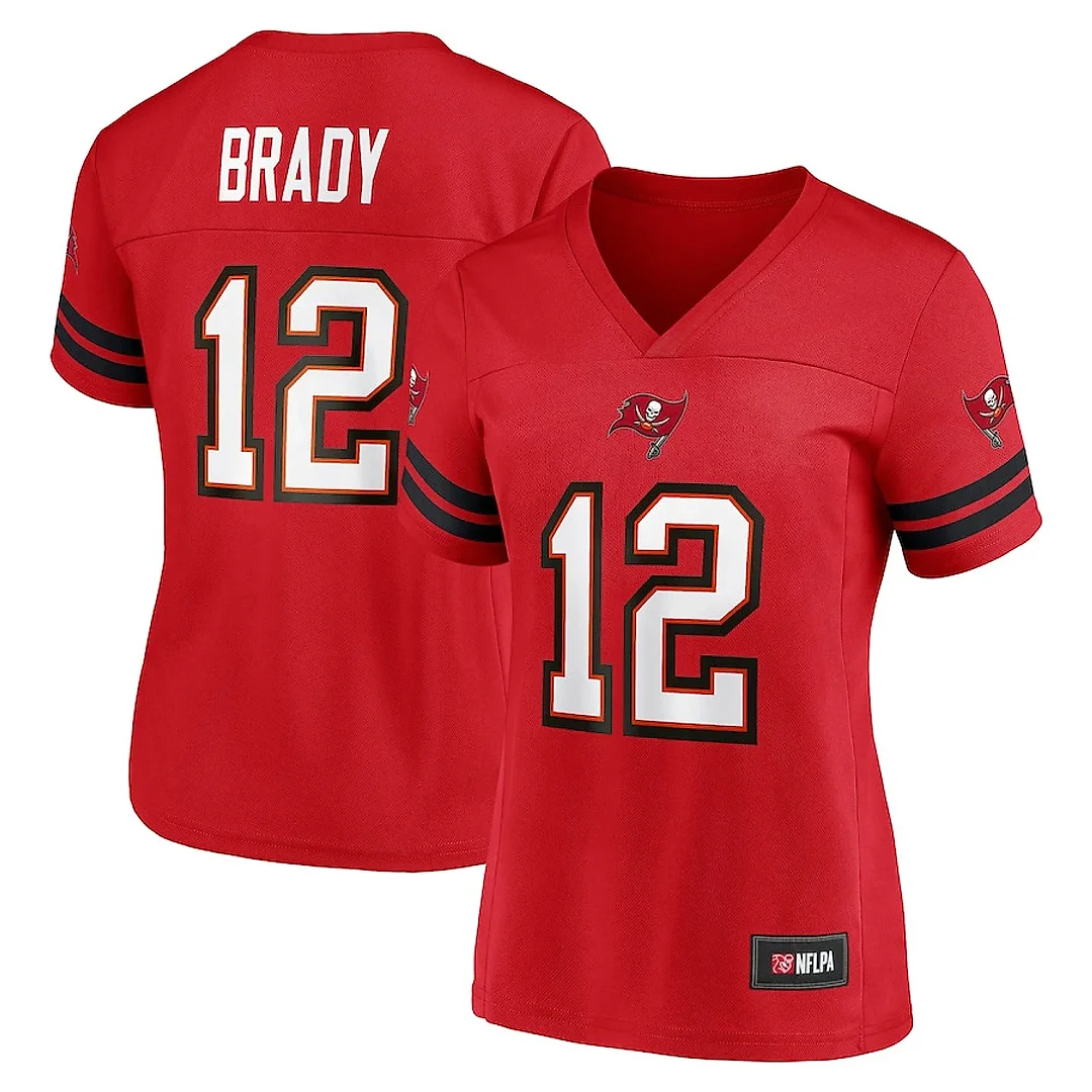 Zennovawear Tom Brady 12 Tampa Bay Buccaneers Women Game Jersey - Red