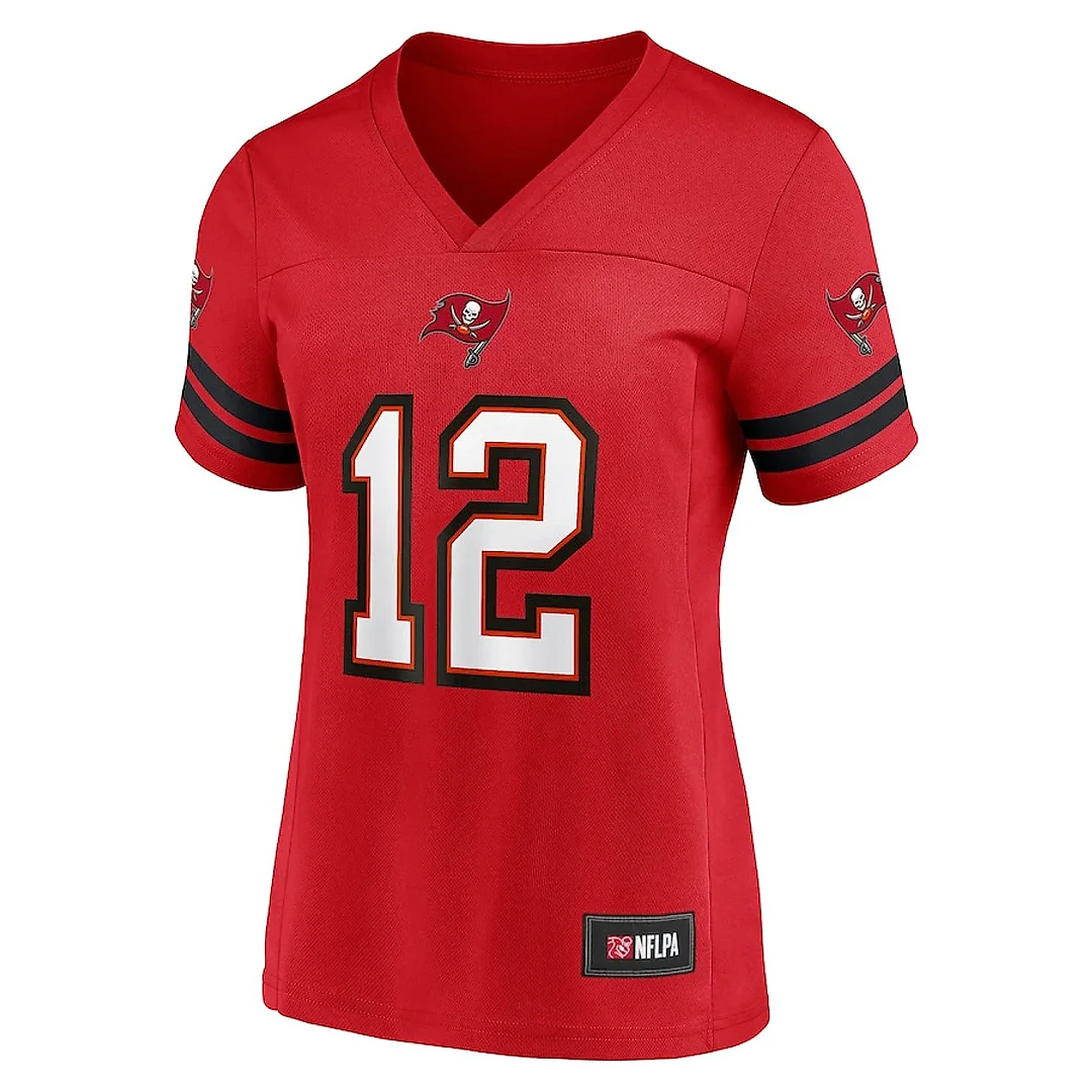 Zennovawear Tom Brady 12 Tampa Bay Buccaneers Women Game Jersey - Red