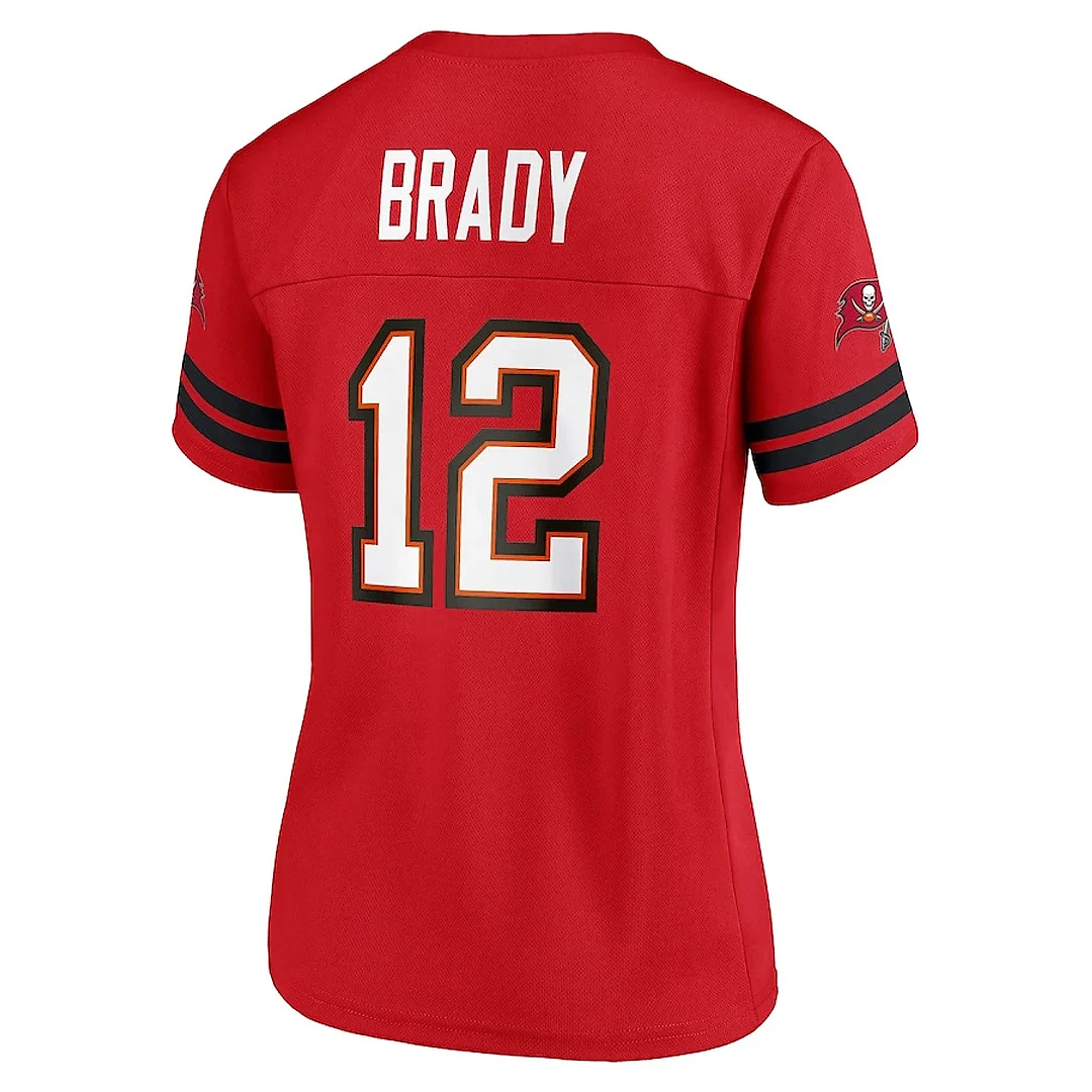 Zennovawear Tom Brady 12 Tampa Bay Buccaneers Women Game Jersey - Red
