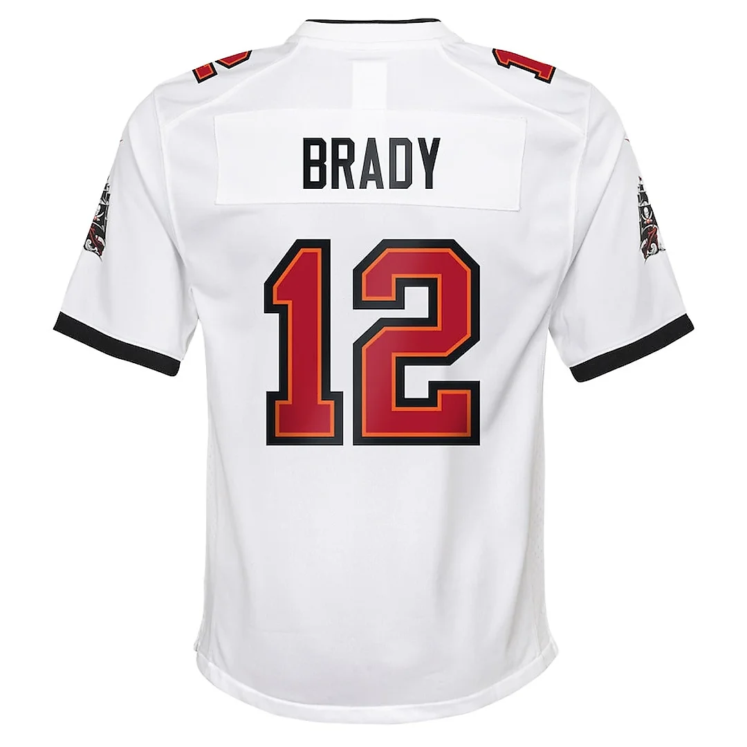 Zennovawear Tom Brady 12 Tampa Bay Buccaneers YOUTH Game Jersey - White