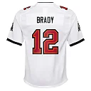 Zennovawear Tom Brady 12 Tampa Bay Buccaneers YOUTH Game Jersey - White